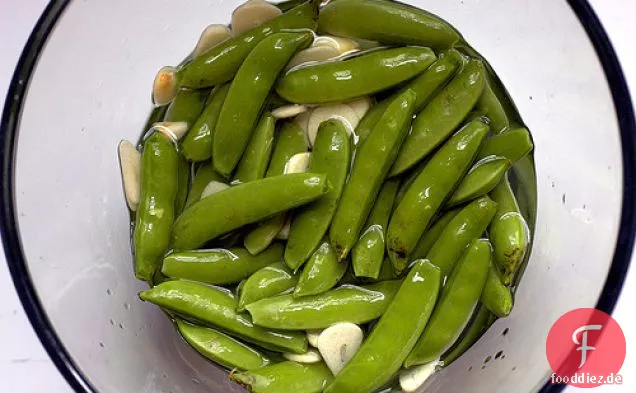 Eingelegter Zucker und Erbsen