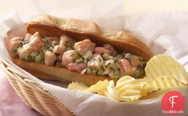 Shrimps im New England-Stil mit Zitronen-Kräuter-Mayonnaise