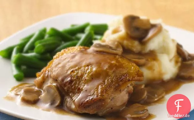 Huhn und Pilze