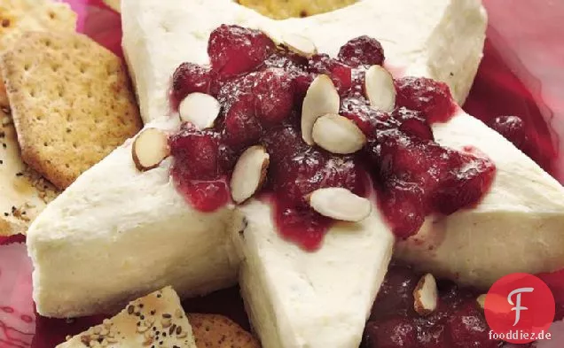 Cranberry-gekrönt Drei-Käse-Aufstrich