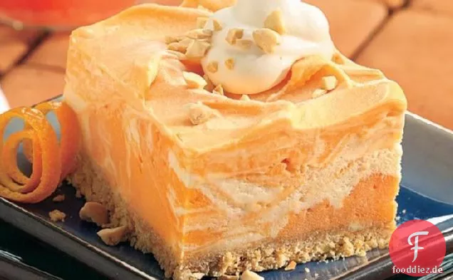 Cremige gefrorene orange Quadrate