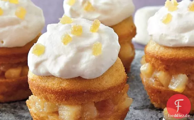 Honig Creme Birne Cupcakes