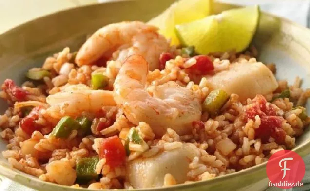 Gegrillte Meeresfrüchte Jambalaya Packs
