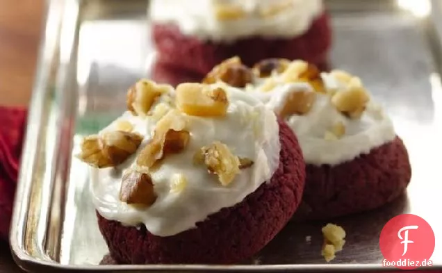 Roter Samt reich und cremig Cookies