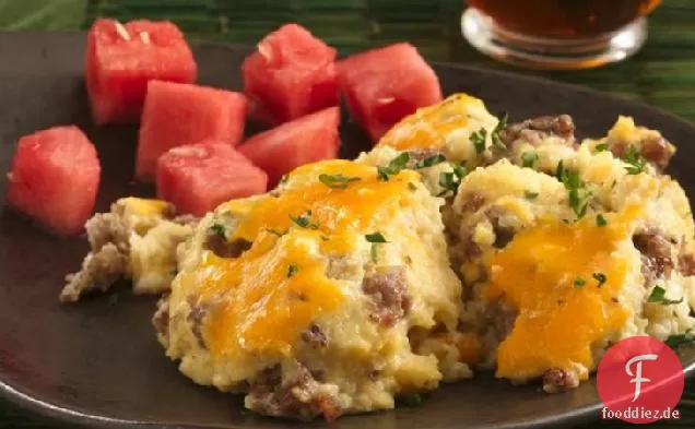 Wurst und Käse Grütze Kasserolle (2)