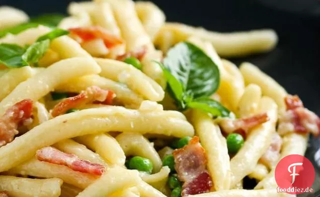 Pasta, Speck Und Erbsen Rezept