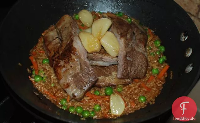 Usbekisches Lamm und grüne Erbse Plov