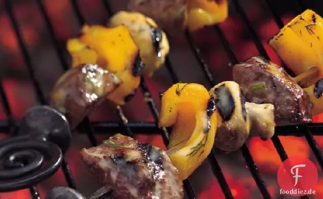 Einfach gegrilltes Steak Kabobs
