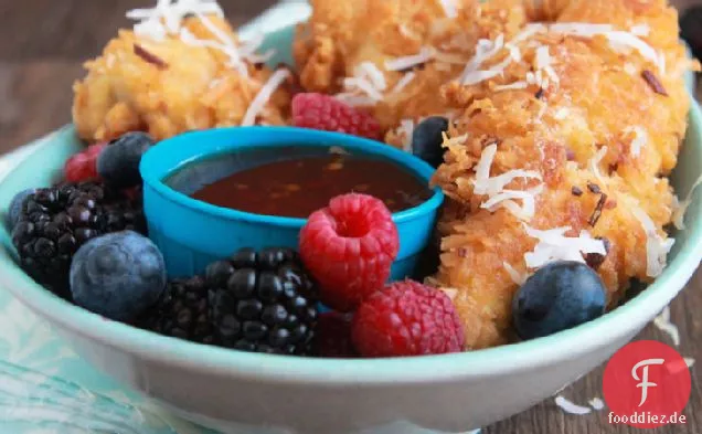 Kokosnuss-Hähnchen-Tender mit süßer Chilisauce