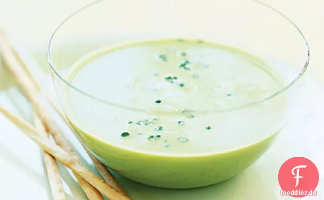 Gekühlte Zucker- und Erbsensuppe