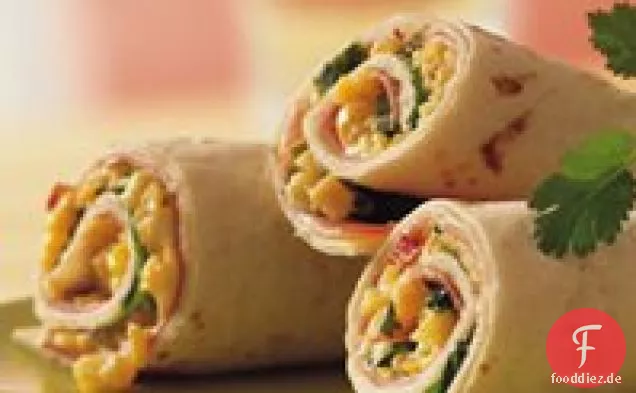 Schinken-Käse-Tortilla-Roll-Ups (leichter )