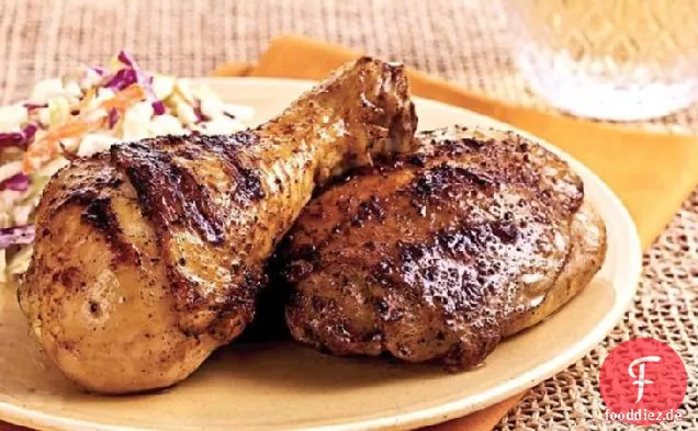 Gegrilltes Bier-gesalzenes Huhn