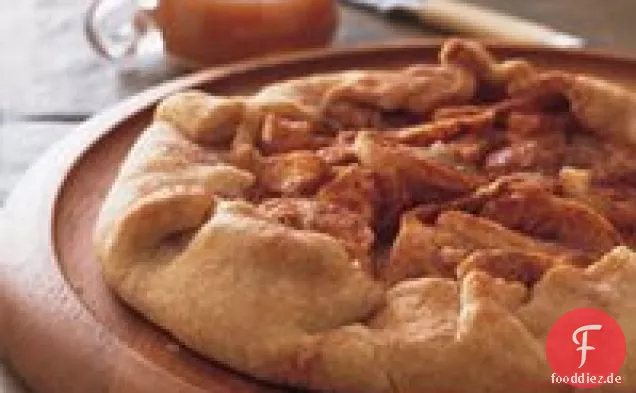 Apfel Crostata mit Karamellsauce