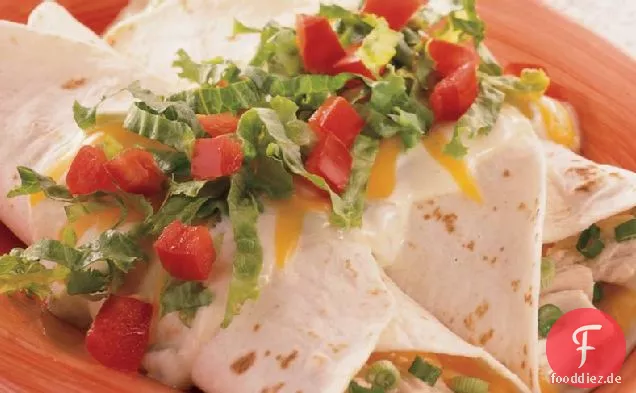 Leichte und cremige Hühnchen-Enchiladas