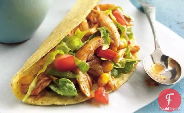 Slow-Cooker Chile-Hühner-Tacos