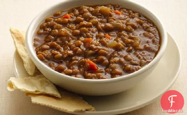 Slow-Cooker braune Linsensuppe