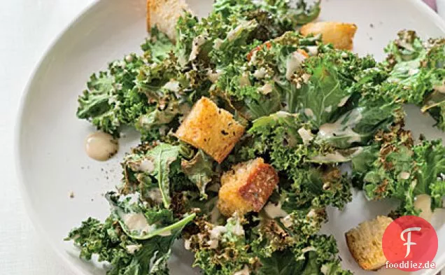 Gegrillter Grünkohl-Caesar-Salat