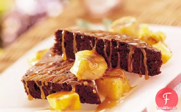 Brownies mit gegrillten Früchten
