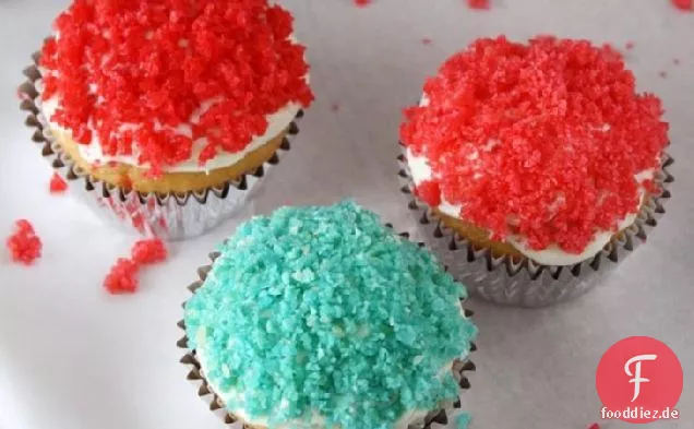 Knallende Rock Candy Cupcakes