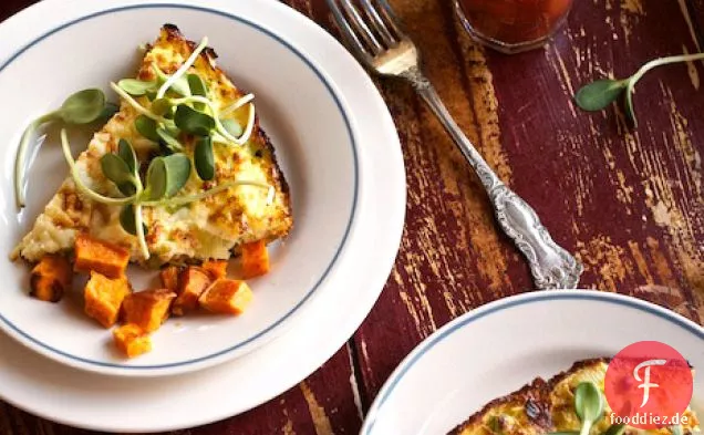 Baby-Erbsen Und Käse-Frittata