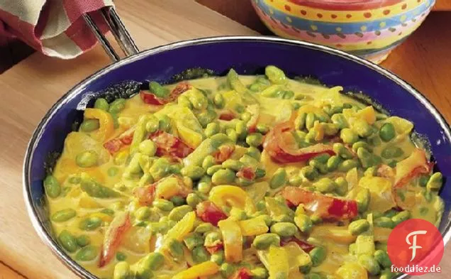 Curry-Paprika und Edamame