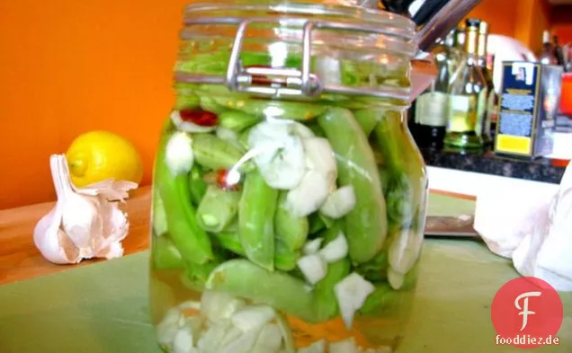 Eingelegter Zucker und Erbsen