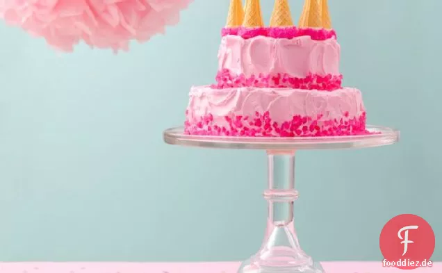Verträumte rosa Burg Kuchen