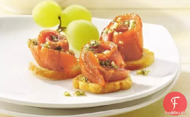 Pesto-Lachs-Rouladen