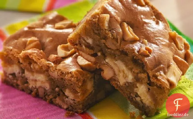Weiße Schokolade-Cashew-Butterscotch Blondies
