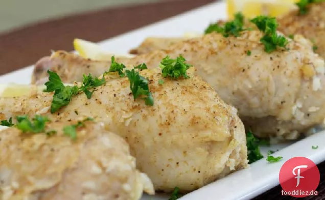 Zitronen-Knoblauch-Hähnchenkeulen