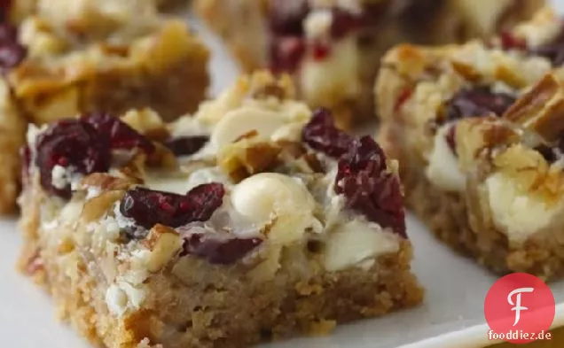 Weiße Schokolade Cranberry Schicht Bars