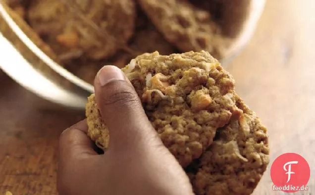 Butterscotch-Pecan-Haferflocken Cookies