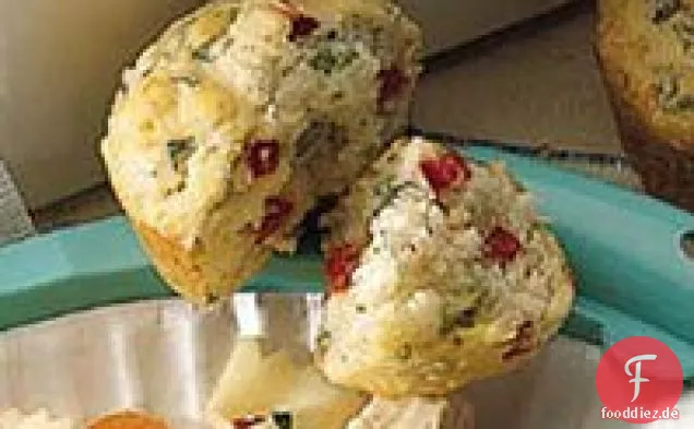 Basilikum-Paprika-Muffins