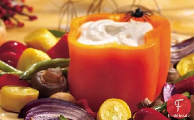 Gebratenes Gemüse mit würzigem Aïoli Dip