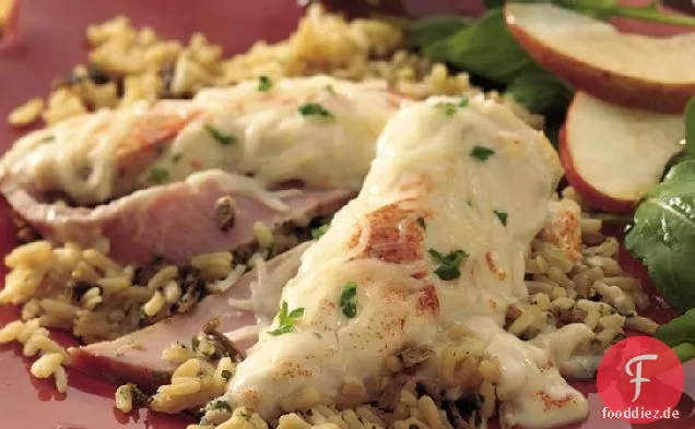 Huhn und Reis Cordon Bleu