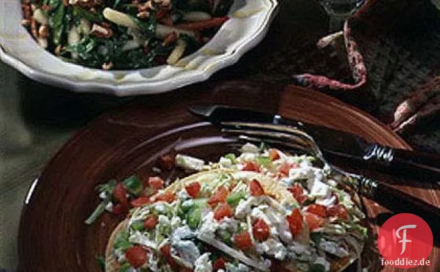 Birnensalat mit Jicama und Schneeerbsen