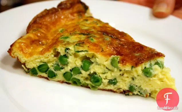 Abendessen heute Abend: Erbsentortilla mit Minze und Joghurt