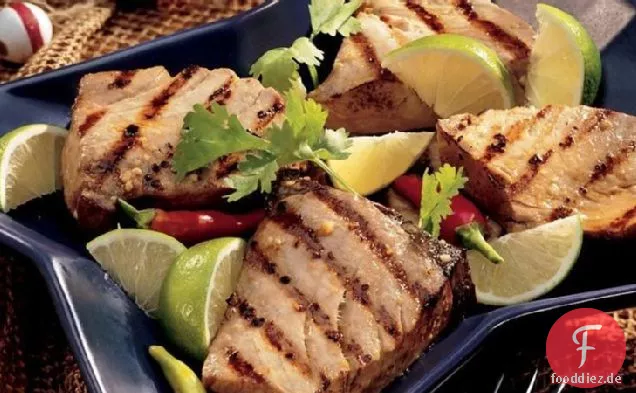 Gegrillte Ingwer-Limetten-Thunfisch-Steaks