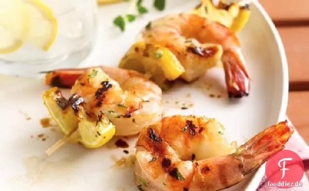 Gegrillte Honig-Kräuter-Garnelen