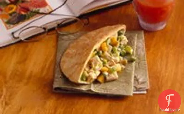 Hühnersalat in Pitas