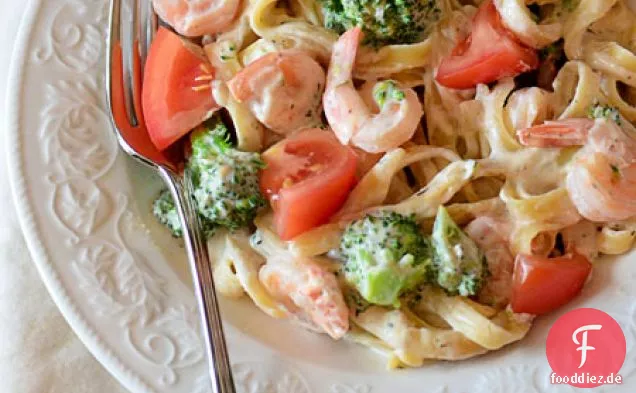 Garnelen & Brokkoli Fettuccine