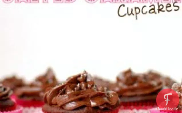 Schokolade gesalzene Karamell Cupcakes