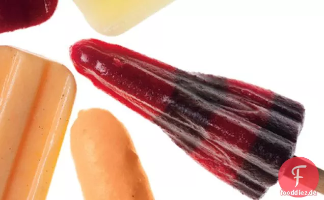 Erdbeere-Blaubeere Pops