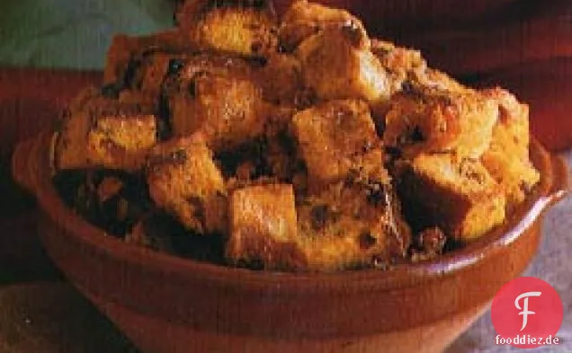 Kürbis-Brot-Pudding Brûlée