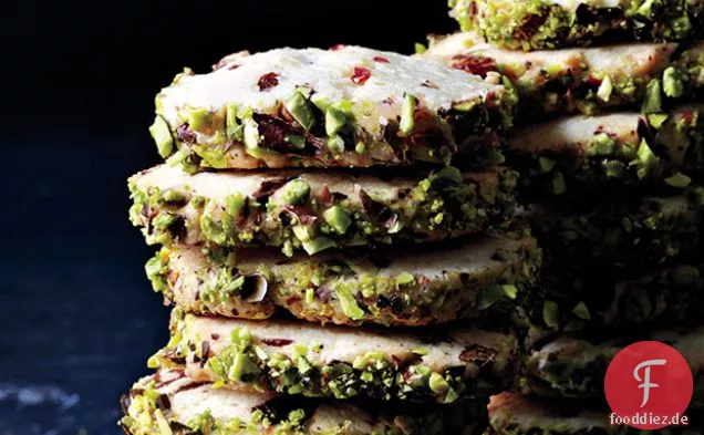 Kirsche Pistazie Slice-and-Bake Cookies
