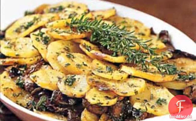 Kartoffel-Portobello-Pilzgratin