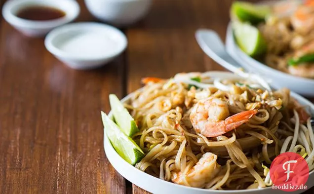 Shrimp Pad Thai Für Vier