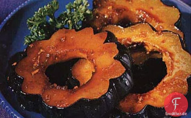 Squash Ringe mit Honig-Soja-Glasur