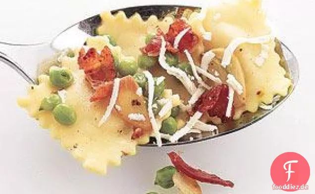 Ravioli Mit Erbsen Und Knusprigem Speck Rezept