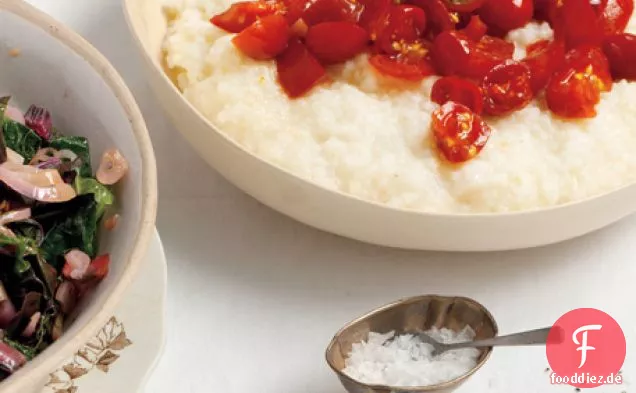 Cremige Reisgrieß mit Tomaten-Relish